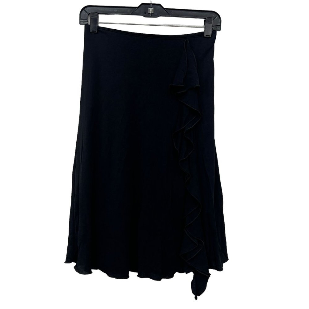 Emporio armani black waterfall detail womens pencil skirt  Size: 8
